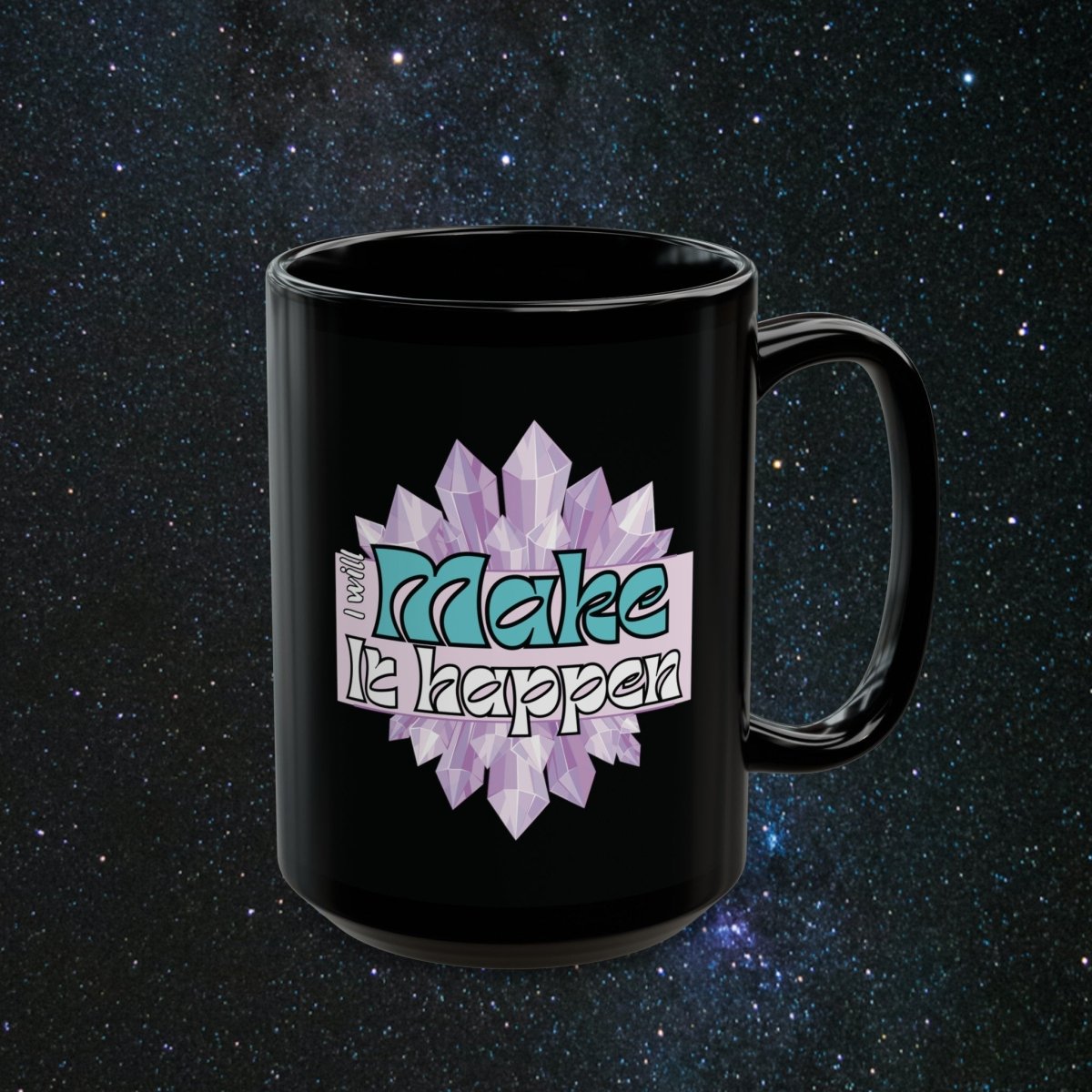 Dream to Reality Black Mug - MindLight Apparel - Dream to Reality Black Mug - 15oz - -