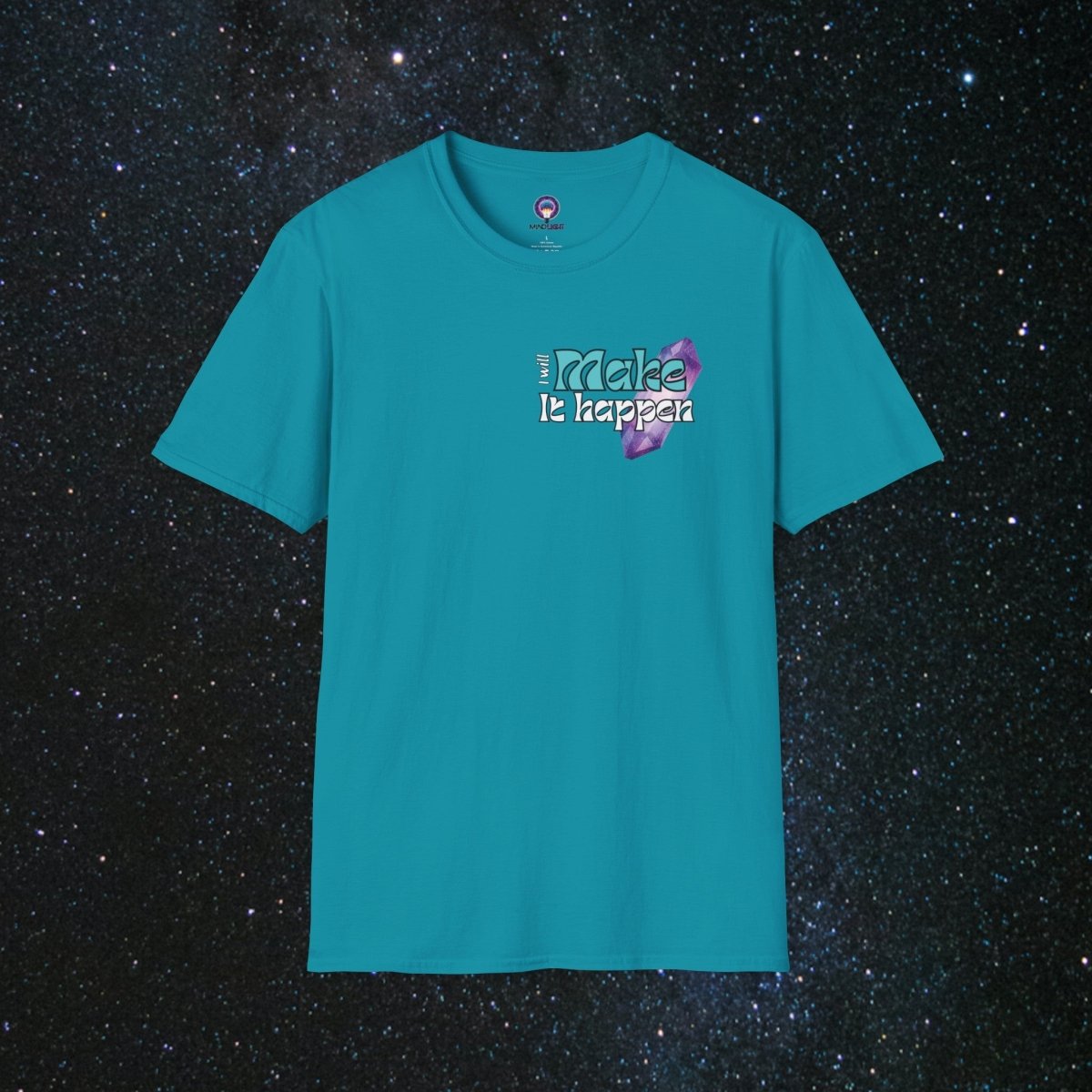 Dreams to Reality - Minima Women's Softstyle T-Shirt - MindLight Apparel - Dreams to Reality - Minima Women's Softstyle T-Shirt - Tropical Blue - S -
