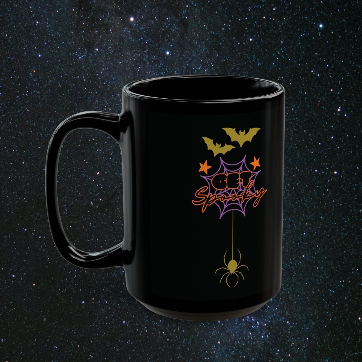 Enchanted Autumn Sanctuary Black Mug - MindLight Apparel - Enchanted Autumn Sanctuary Black Mug - 15oz -