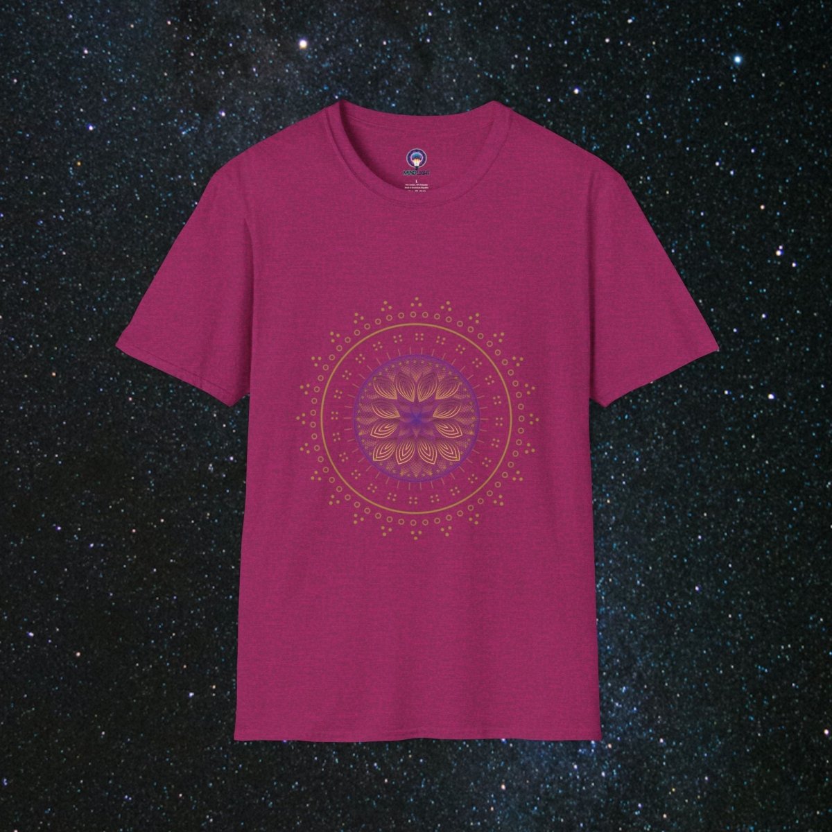 Ethereal Harmony Unisex Softstyle T - Shirt - MindLight Apparel - Ethereal Harmony Unisex Softstyle T - Shirt - Antique Heliconia - S -