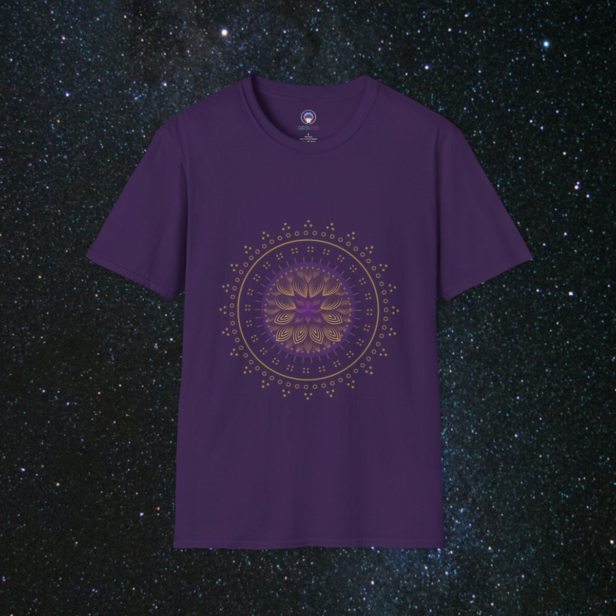 Ethereal Harmony Unisex Softstyle T - Shirt - MindLight Apparel - Ethereal Harmony Unisex Softstyle T - Shirt - Purple - S -