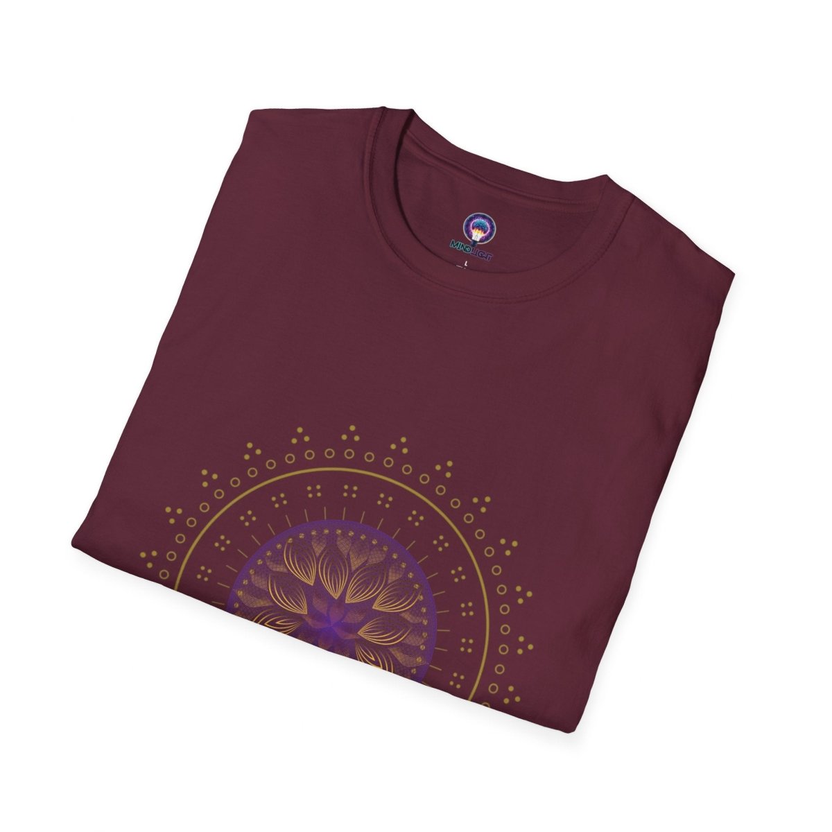 Ethereal Harmony Unisex Softstyle T - Shirt - MindLight Apparel - Ethereal Harmony Unisex Softstyle T - Shirt - Maroon - S -