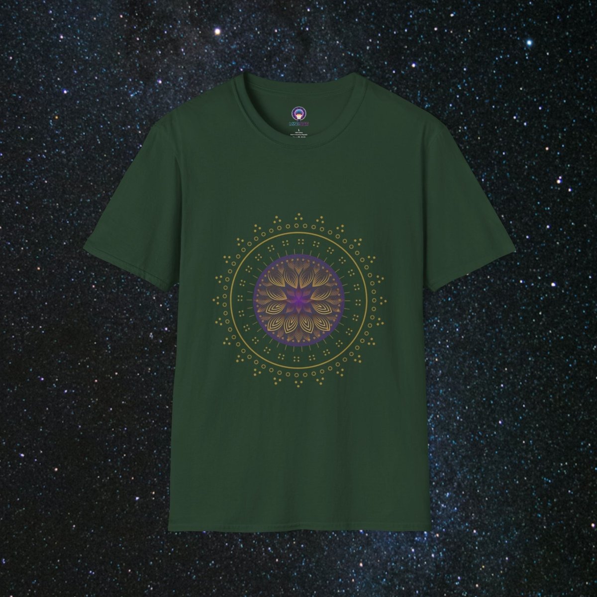 Ethereal Harmony Unisex Softstyle T - Shirt - MindLight Apparel - Ethereal Harmony Unisex Softstyle T - Shirt - Forest Green - S -