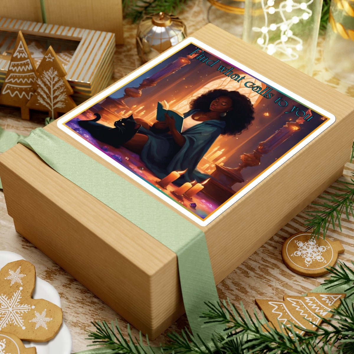 Find Your Calling Stickers - MindLight Apparel - Find Your Calling Stickers - 6" × 6" - White -