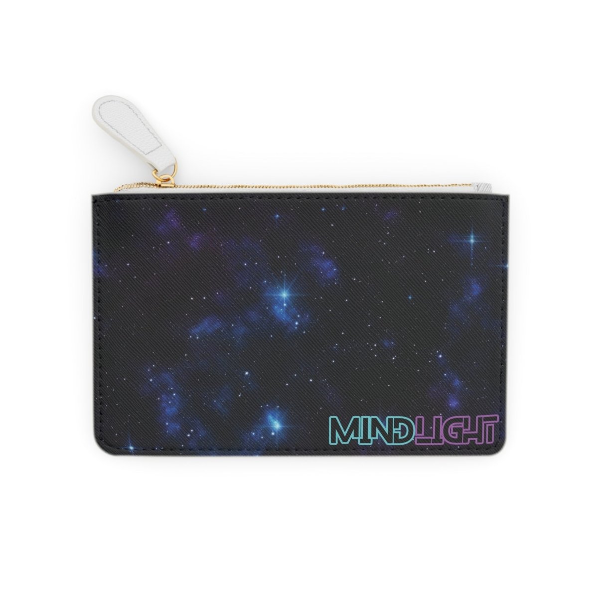 Fragile Yet Beautiful- Vibrant Snowflake Mini Clutch Bag - MindLight Apparel - Fragile Yet Beautiful- Vibrant Snowflake Mini Clutch Bag - 6.3” x 4” - White -