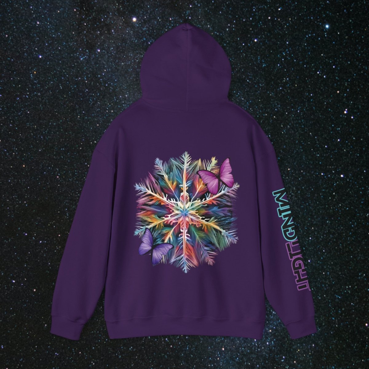 Fragile Yet Beautiful - Vibrant Snowflake Women's Pullover Hoodie - MindLight Apparel - Fragile Yet Beautiful - Vibrant Snowflake Women's Pullover Hoodie - Dark Chocolate - S -