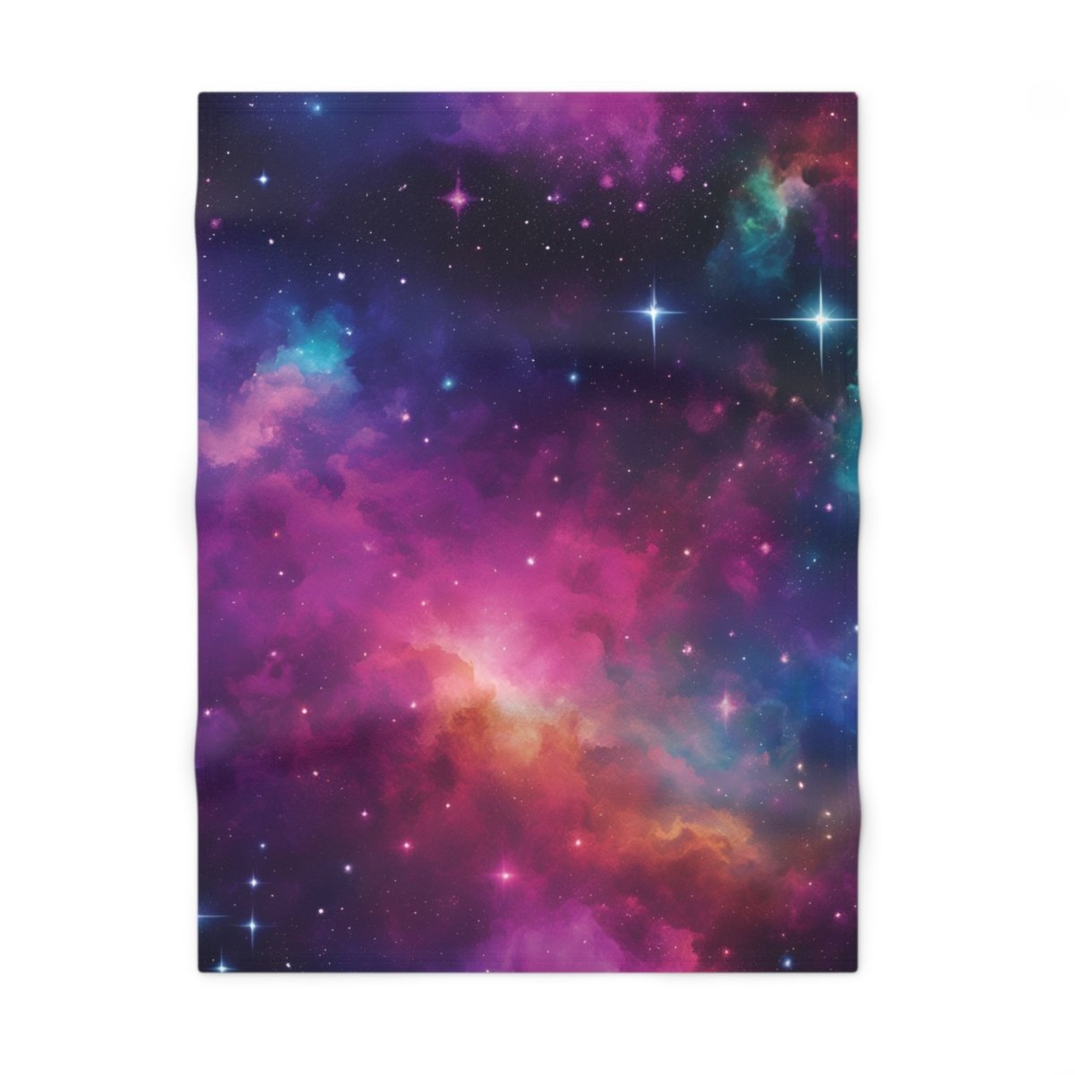 Galaxy Soft Fleece Baby Blanket - MindLight Apparel - Galaxy Soft Fleece Baby Blanket - 30" × 40" - White -