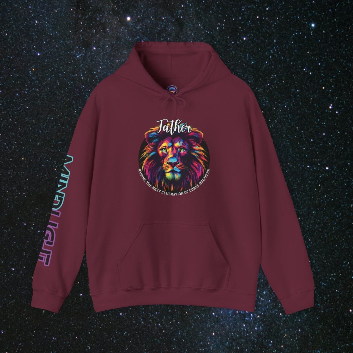 'Generational Rise' Men's Pullover Hoodie - MindLight Apparel - 'Generational Rise' Men's Pullover Hoodie - Maroon - S -