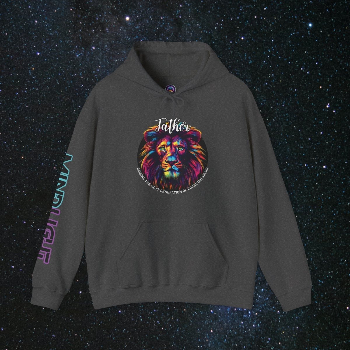 'Generational Rise' Men's Pullover Hoodie - MindLight Apparel - 'Generational Rise' Men's Pullover Hoodie - Dark Heather - S -