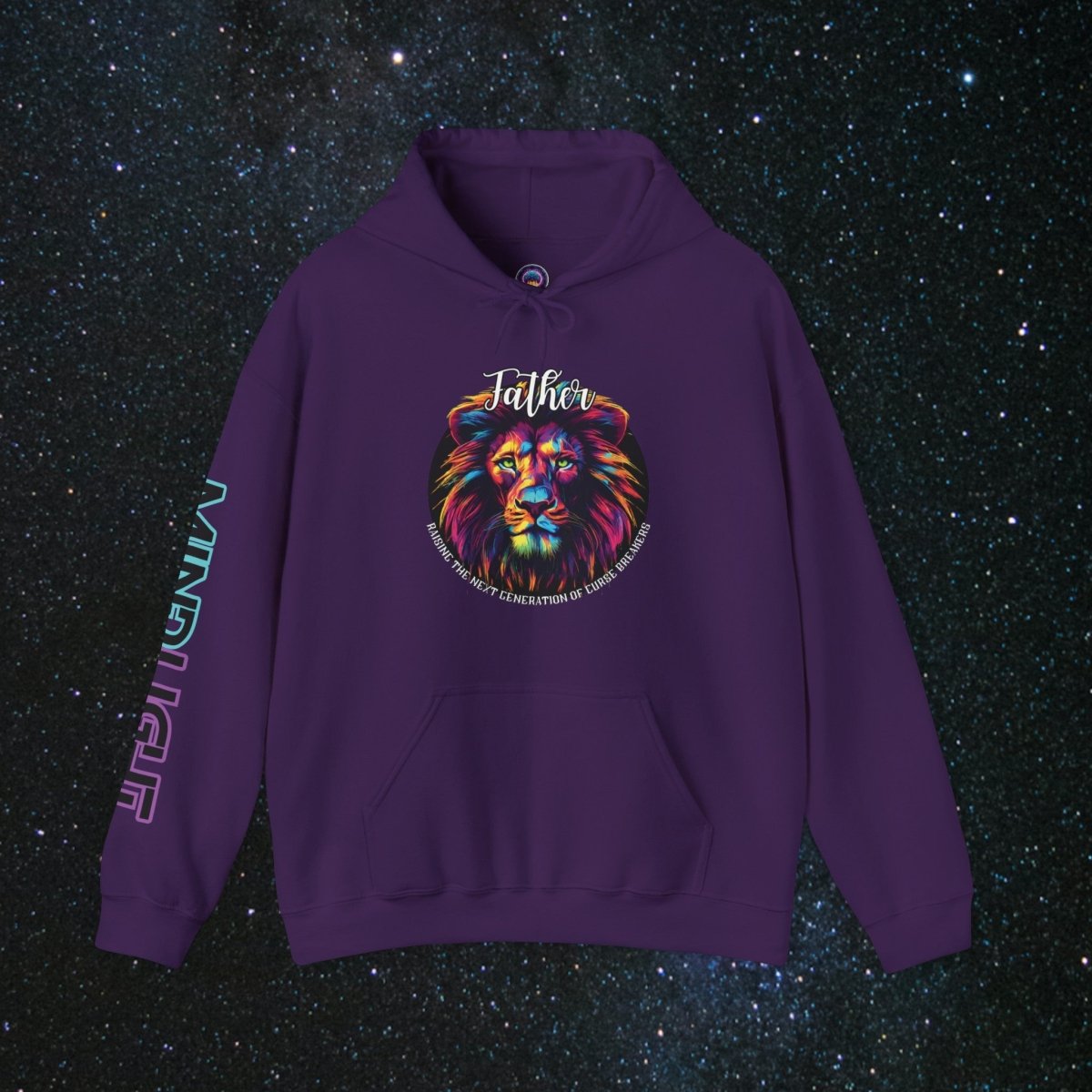 'Generational Rise' Men's Pullover Hoodie - MindLight Apparel - 'Generational Rise' Men's Pullover Hoodie - Purple - S -