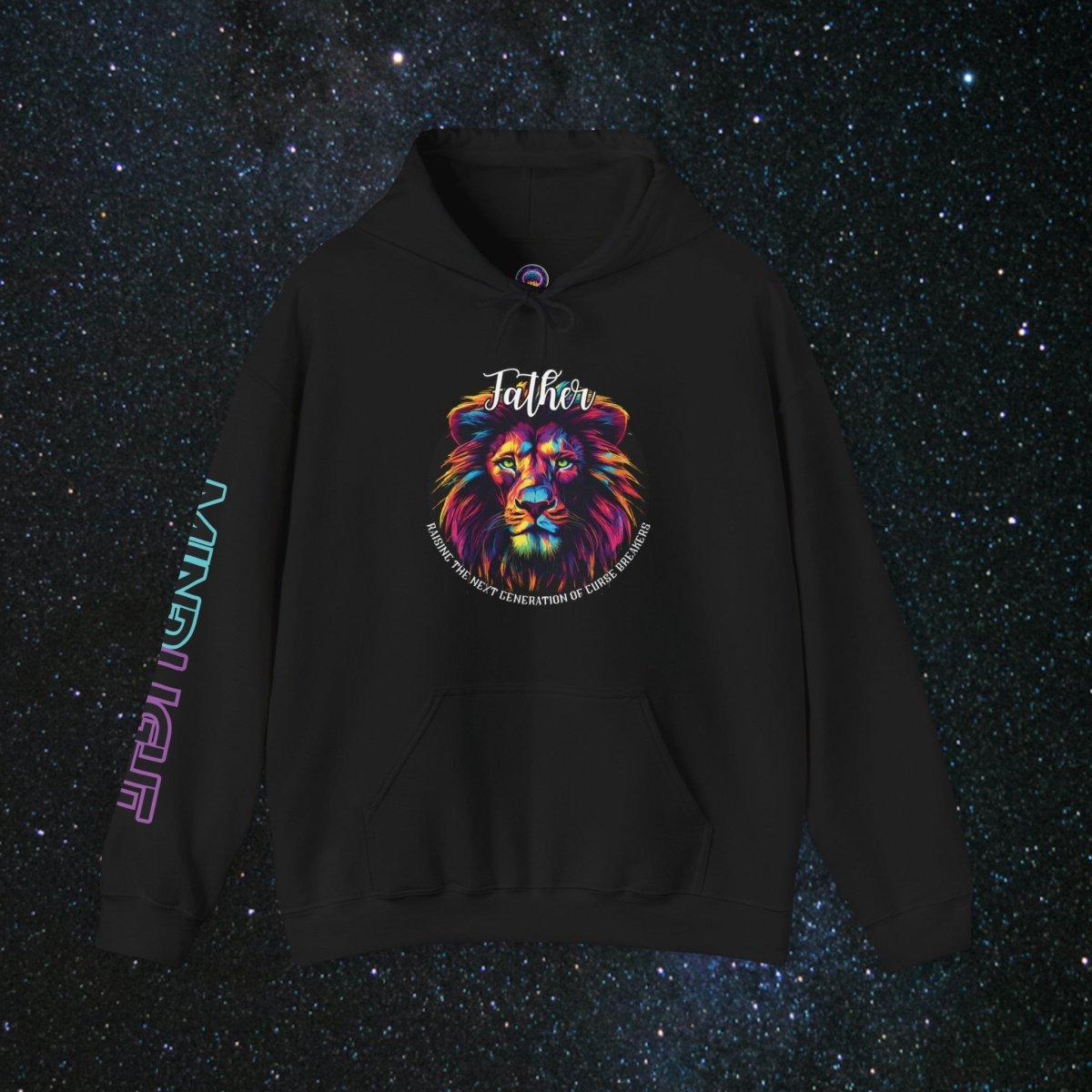 'Generational Rise' Men's Pullover Hoodie - MindLight Apparel - 'Generational Rise' Men's Pullover Hoodie - Black - S -