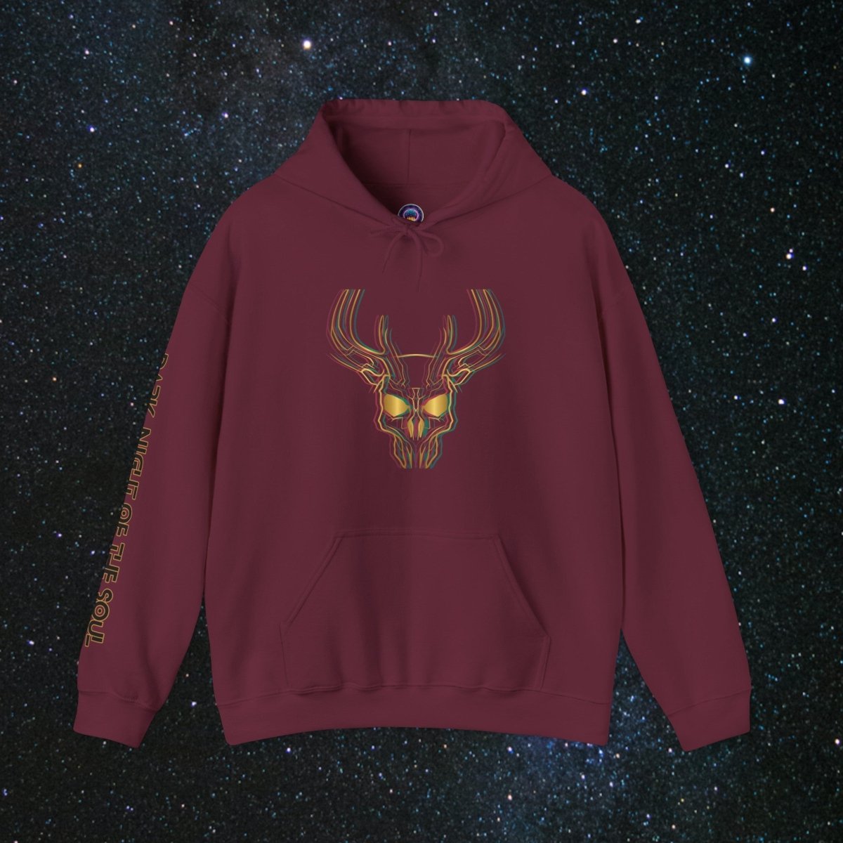 Glitch Soulgleam - Unisex Pullover Hoodie - MindLight Apparel - Glitch Soulgleam - Unisex Pullover Hoodie - Maroon - S -