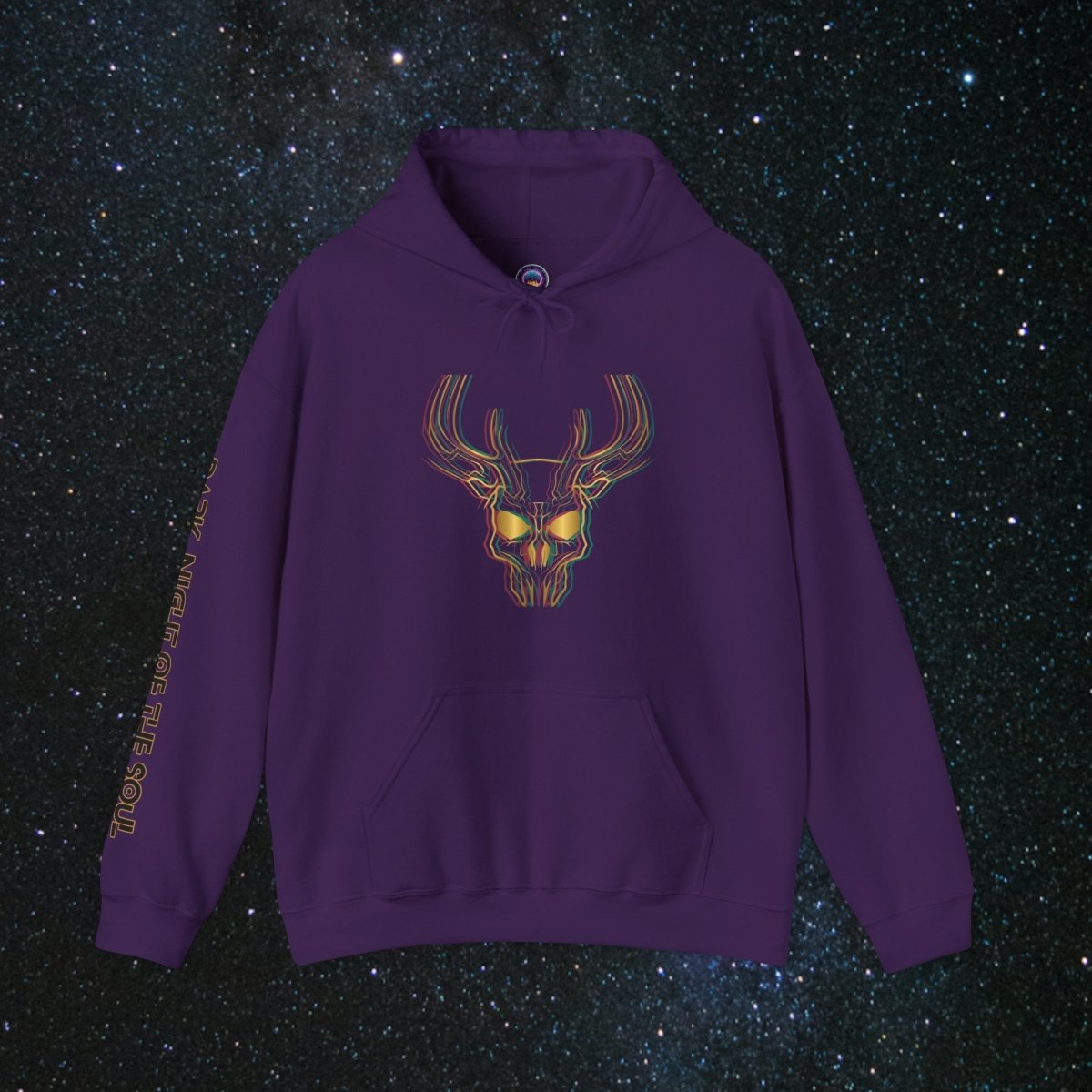 Glitch Soulgleam - Unisex Pullover Hoodie - MindLight Apparel - Glitch Soulgleam - Unisex Pullover Hoodie - Purple - S -