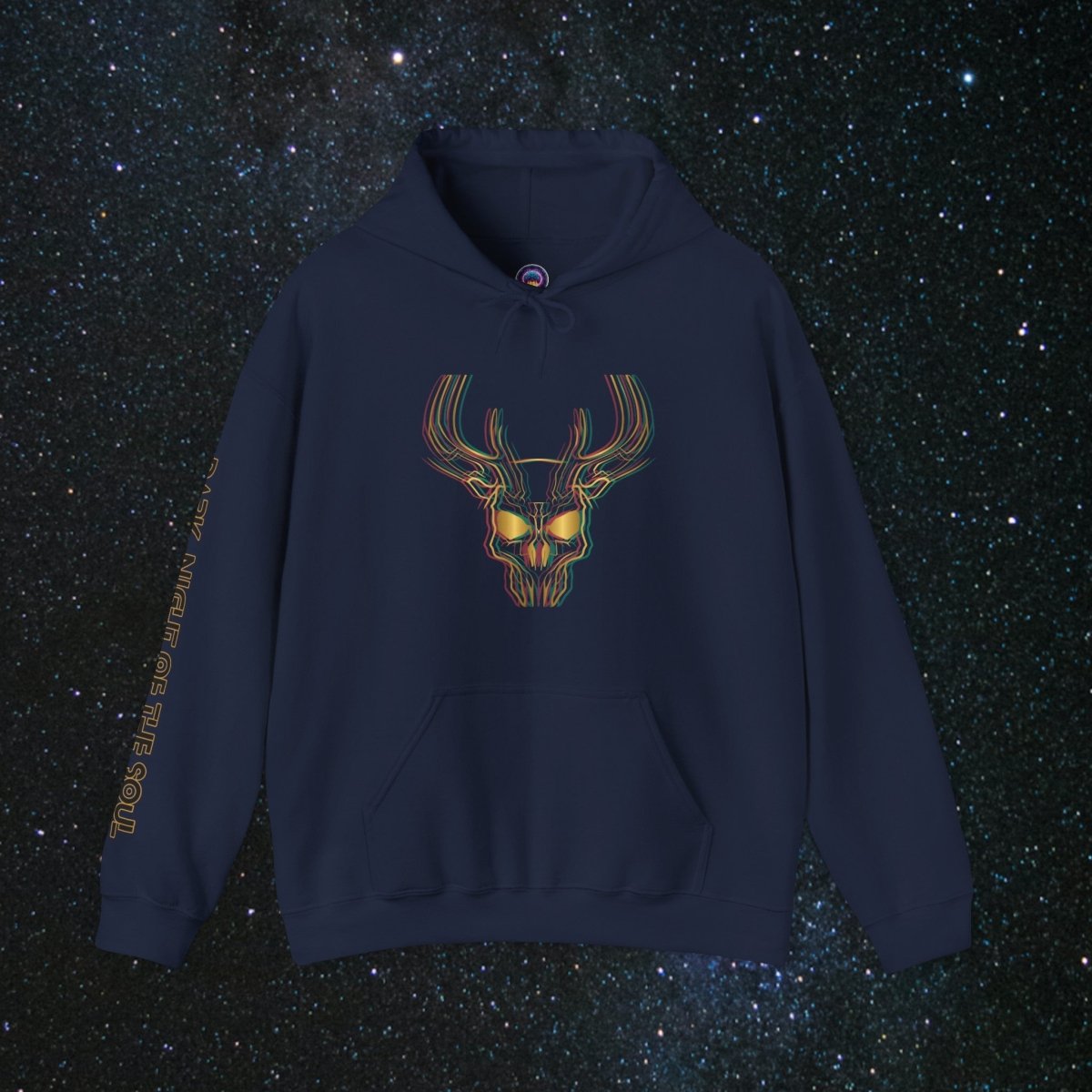 Glitch Soulgleam - Unisex Pullover Hoodie - MindLight Apparel - Glitch Soulgleam - Unisex Pullover Hoodie - Navy - S -