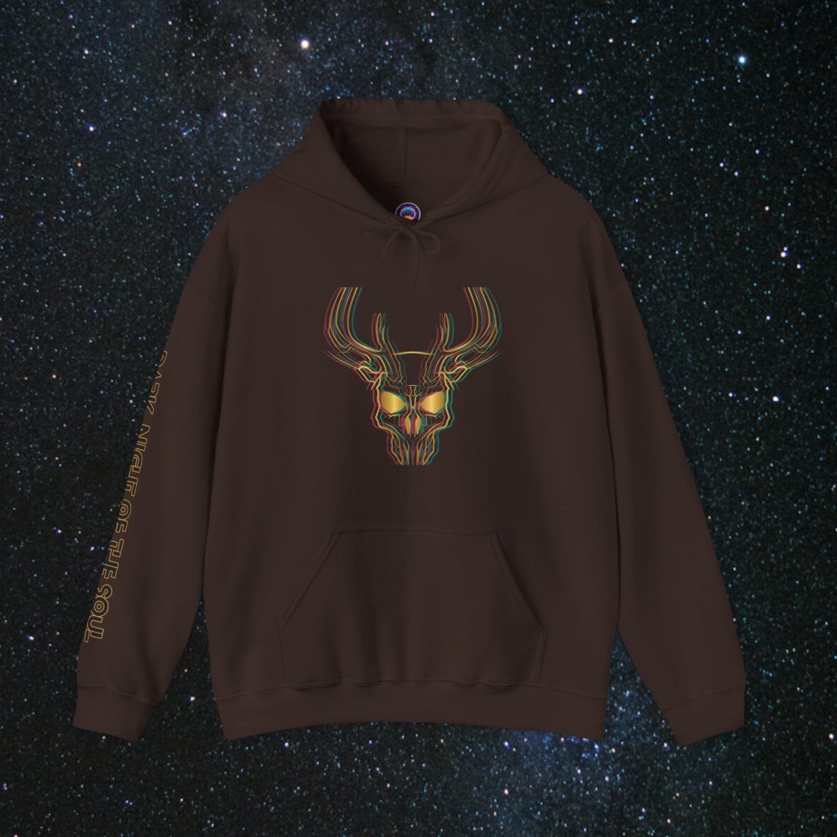 Glitch Soulgleam - Unisex Pullover Hoodie - MindLight Apparel - Glitch Soulgleam - Unisex Pullover Hoodie - Dark Chocolate - S -