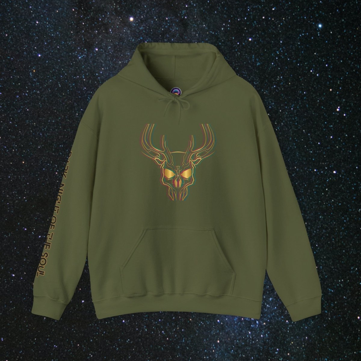 Glitch Soulgleam - Unisex Pullover Hoodie - MindLight Apparel - Glitch Soulgleam - Unisex Pullover Hoodie - Military Green - S -
