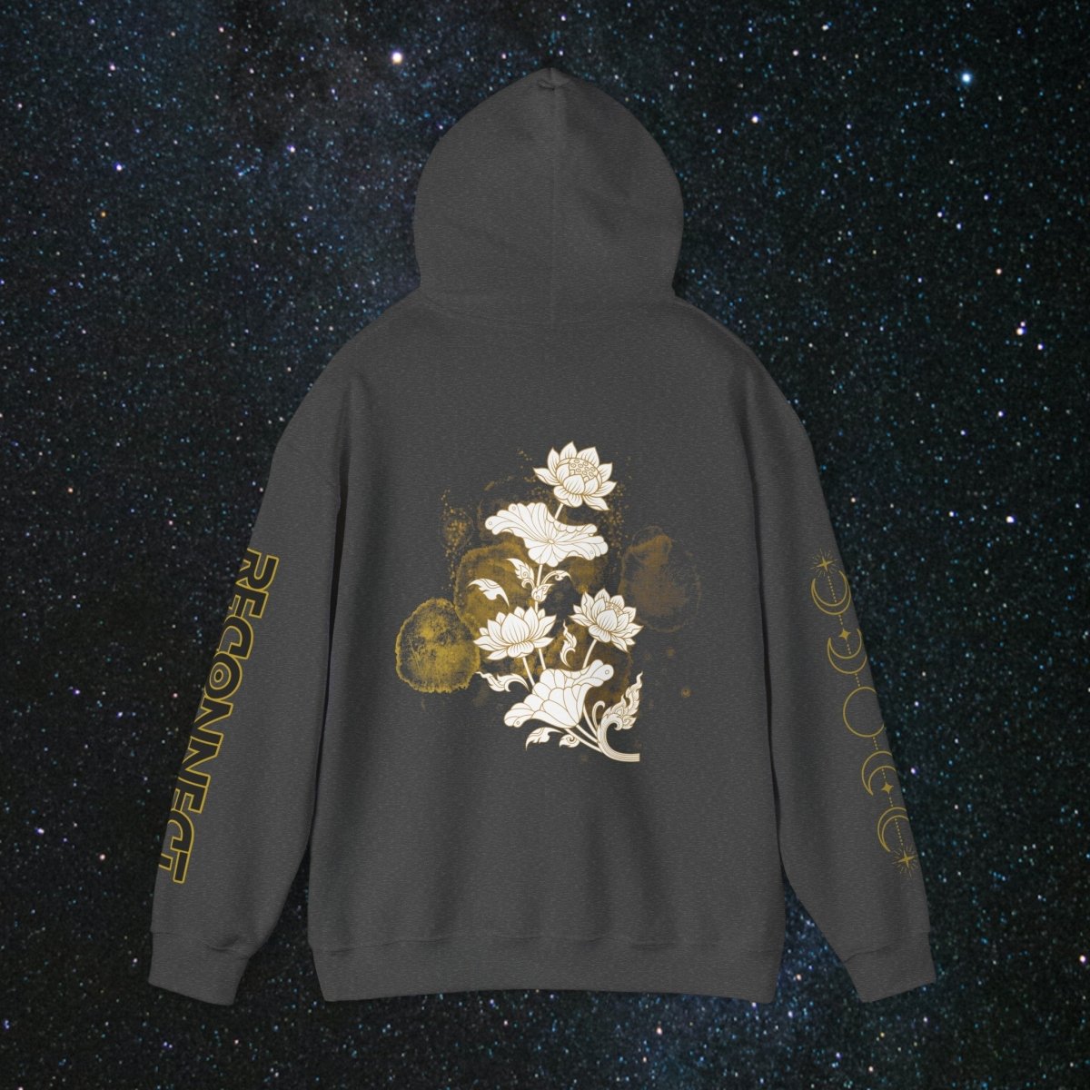 'Golden Child' Flower Unisex Hoodie - MindLight Apparel - 'Golden Child' Flower Unisex Hoodie - Forest Green - S -