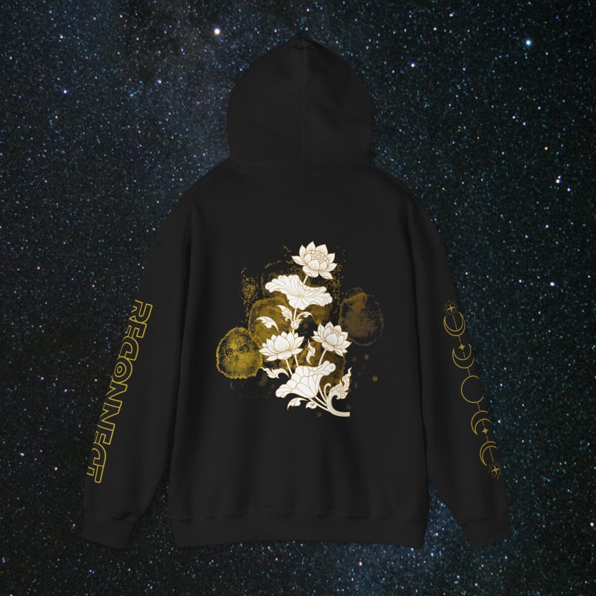 'Golden Child' Flower Unisex Hoodie - MindLight Apparel - 'Golden Child' Flower Unisex Hoodie - Forest Green - S -