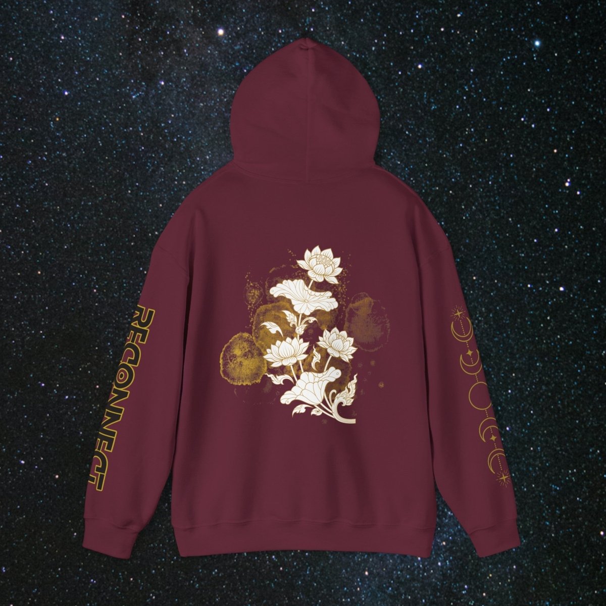 'Golden Child' Flower Unisex Hoodie - MindLight Apparel - 'Golden Child' Flower Unisex Hoodie - Forest Green - S -