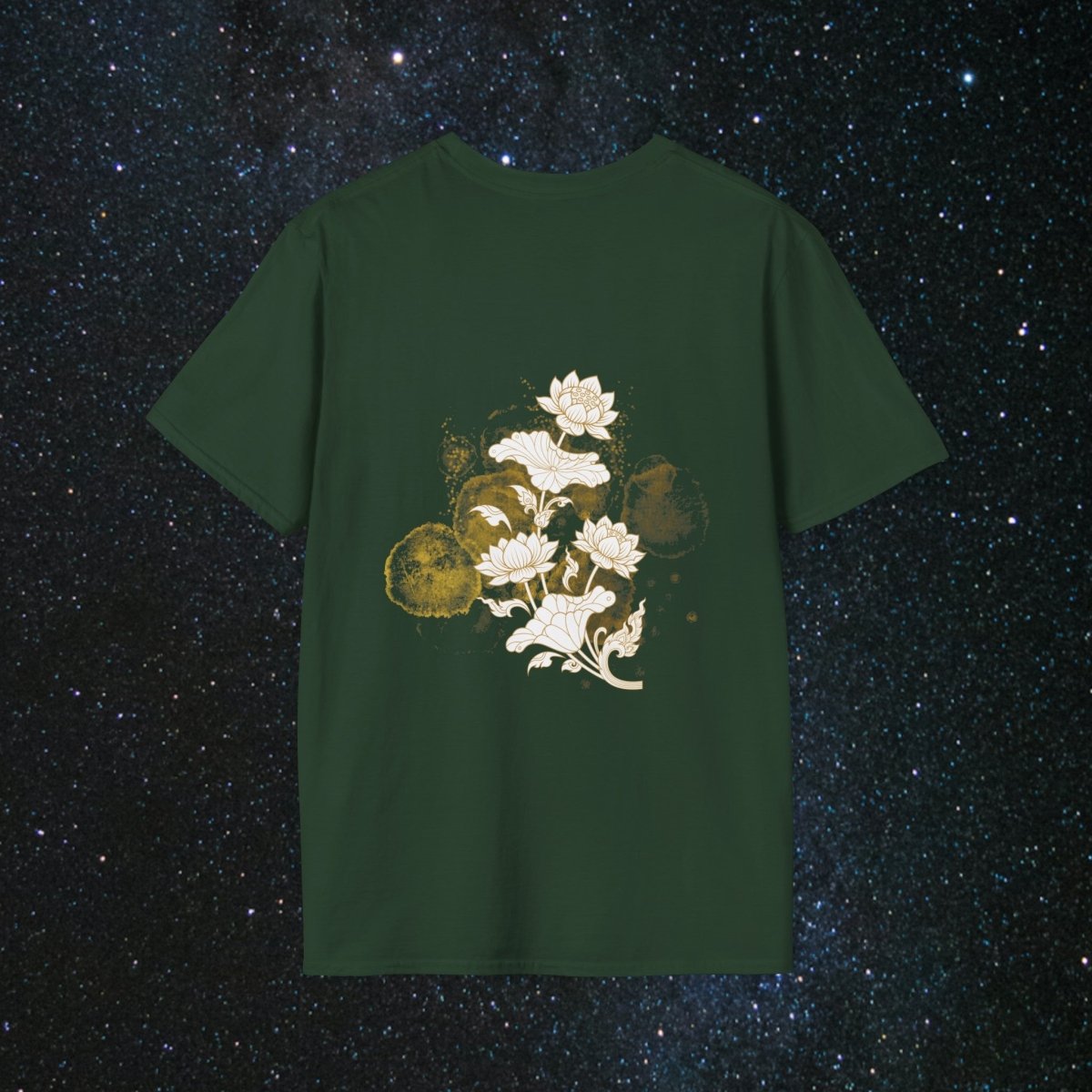 'Golden Child' Flower Unisex Softstyle T - Shirt - MindLight Apparel - 'Golden Child' Flower Unisex Softstyle T - Shirt - Maroon - S -