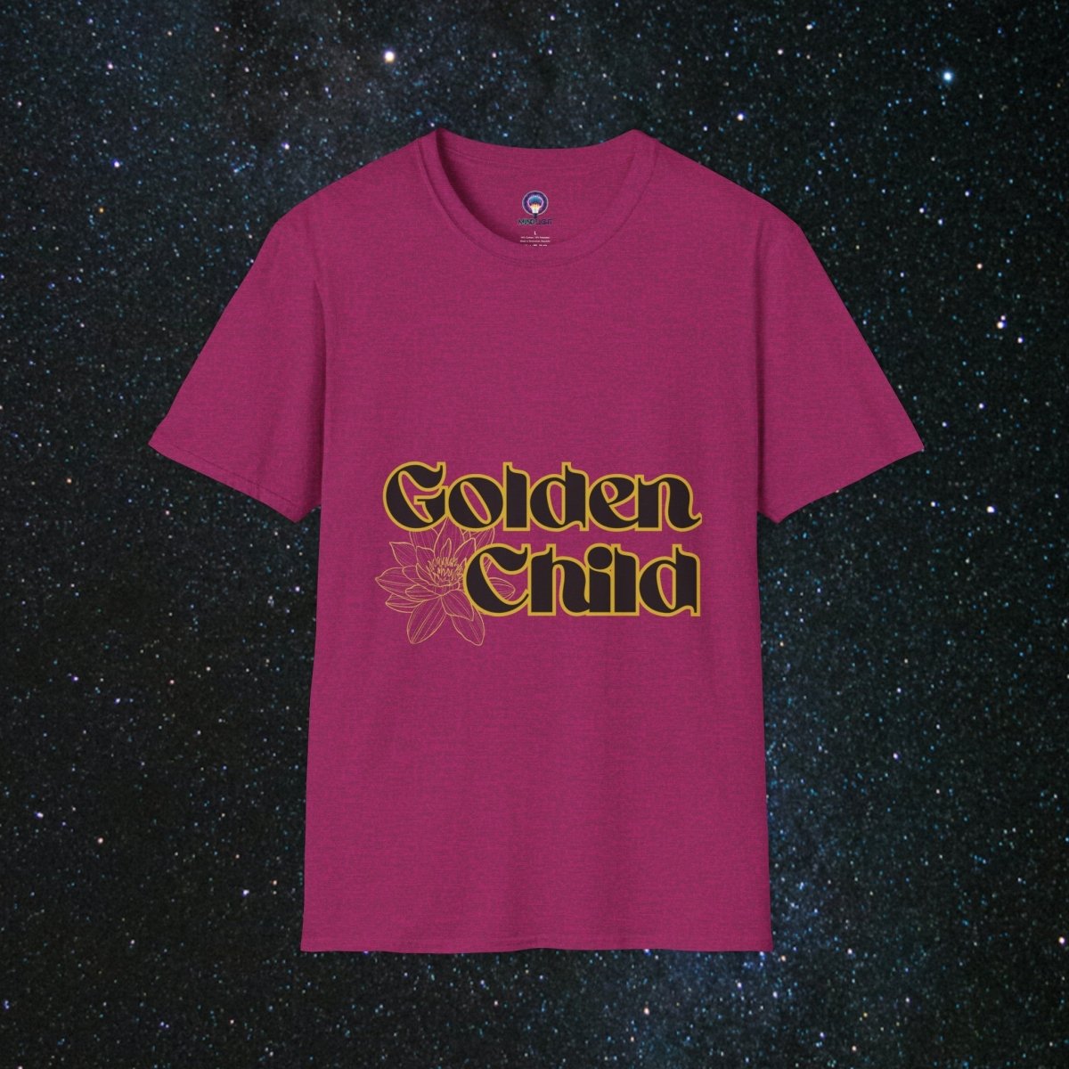'Golden Child' Flower Unisex Softstyle T - Shirt - MindLight Apparel - 'Golden Child' Flower Unisex Softstyle T - Shirt - Antique Heliconia - S -