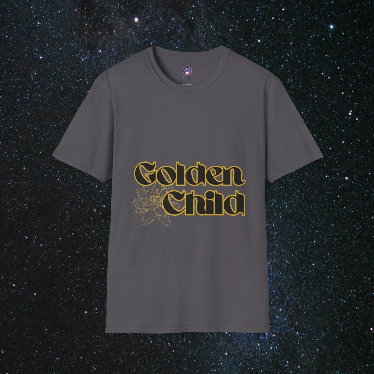 'Golden Child' Flower Unisex Softstyle T - Shirt - MindLight Apparel - 'Golden Child' Flower Unisex Softstyle T - Shirt - Charcoal - XS -