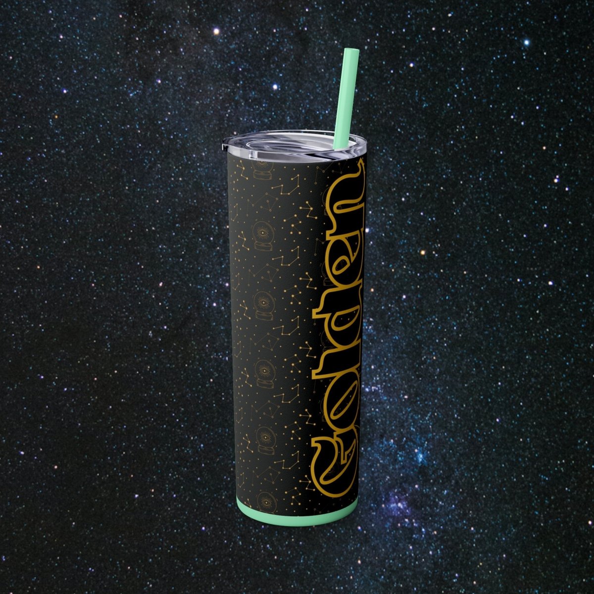 Golden Child Glossy Tumbler - MindLight Apparel - Golden Child Glossy Tumbler - Matte - Black -