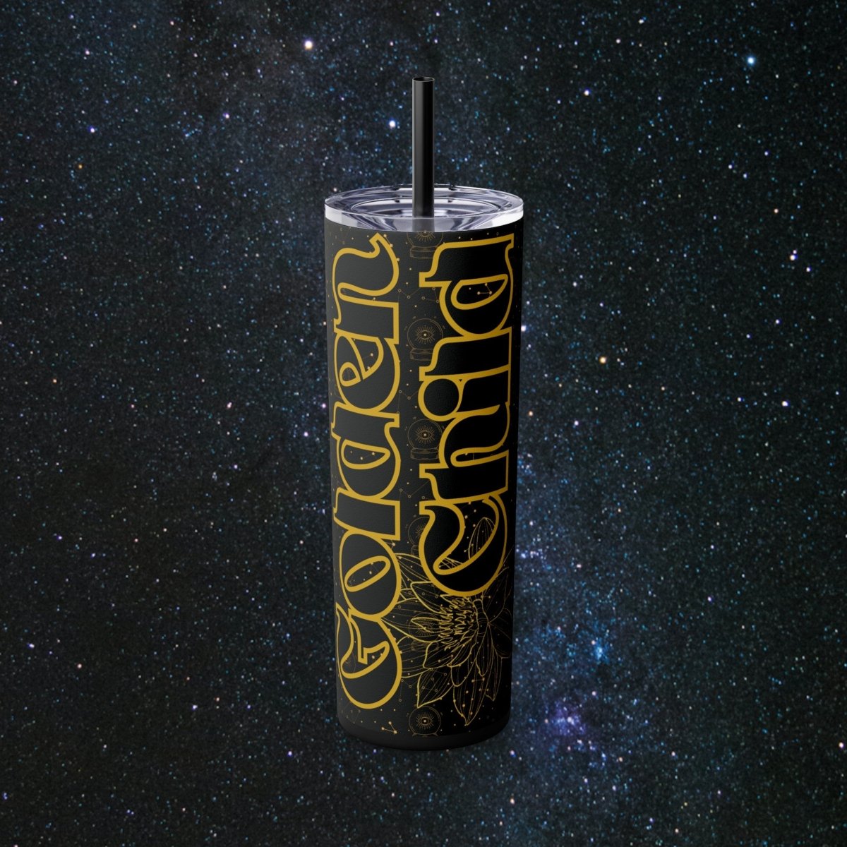 Golden Child Glossy Tumbler - MindLight Apparel - Golden Child Glossy Tumbler - Matte - Black -