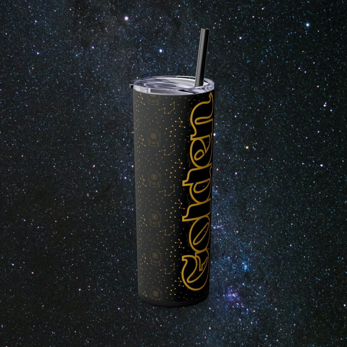 Golden Child Glossy Tumbler - MindLight Apparel - Golden Child Glossy Tumbler - Matte - Black -