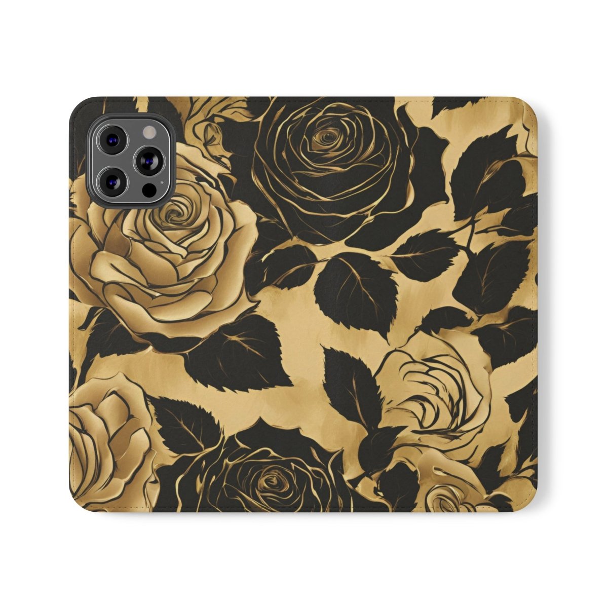 Golden Rose Flip Case - MindLight Apparel - Golden Rose Flip Case - iPhone 12 Pro Max - -