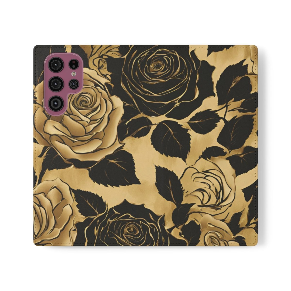 Golden Rose Flip Case - MindLight Apparel - Golden Rose Flip Case - Samsung Galaxy S22 Ultra - -