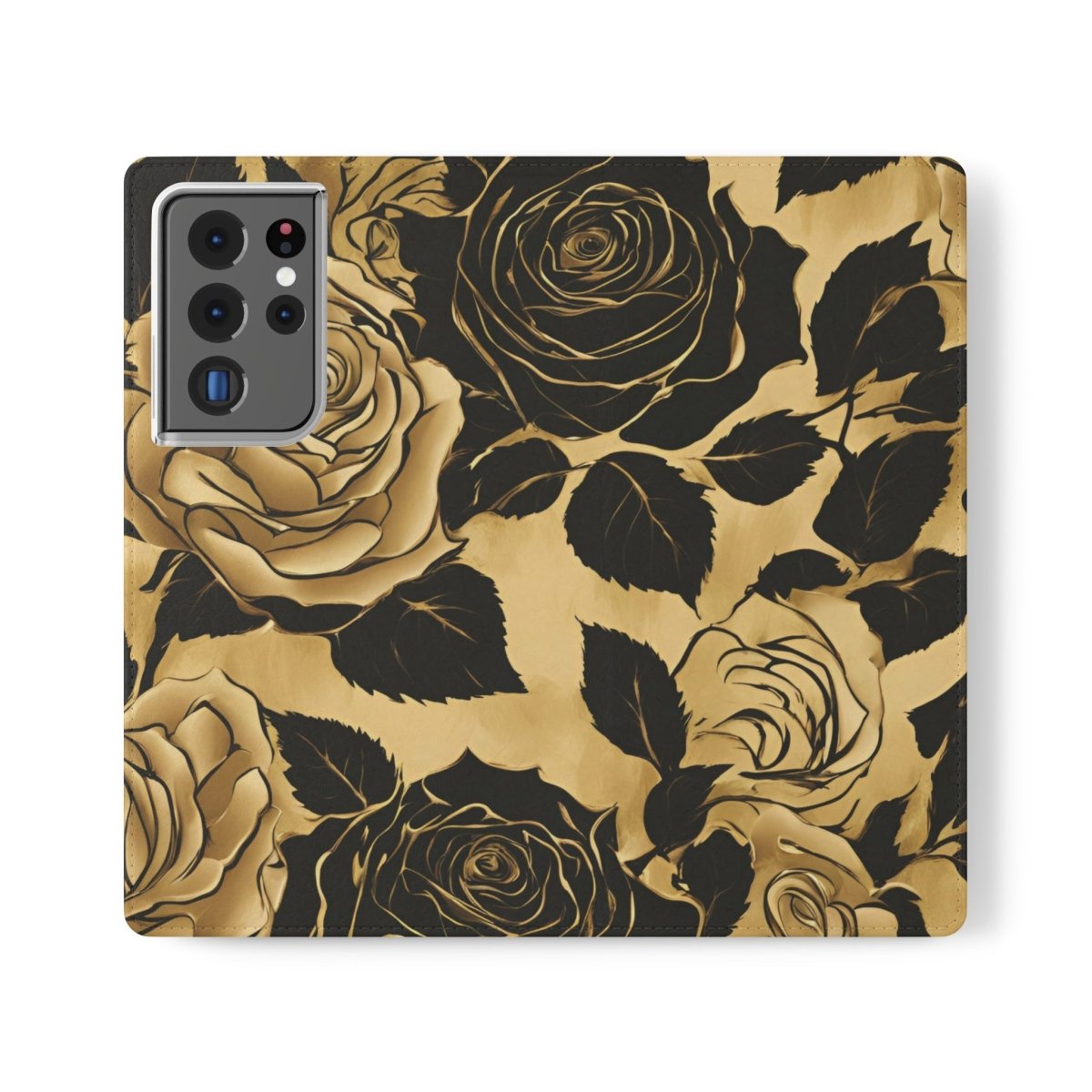 Golden Rose Flip Case - MindLight Apparel - Golden Rose Flip Case - Samsung Galaxy S21 Ultra - -