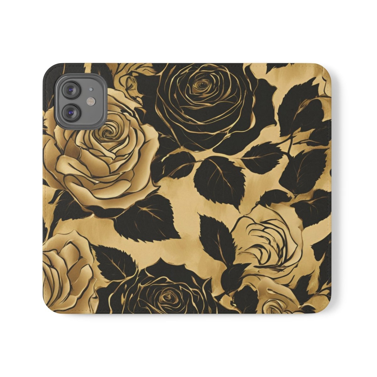Golden Rose Flip Case - MindLight Apparel - Golden Rose Flip Case - iPhone 12 - -