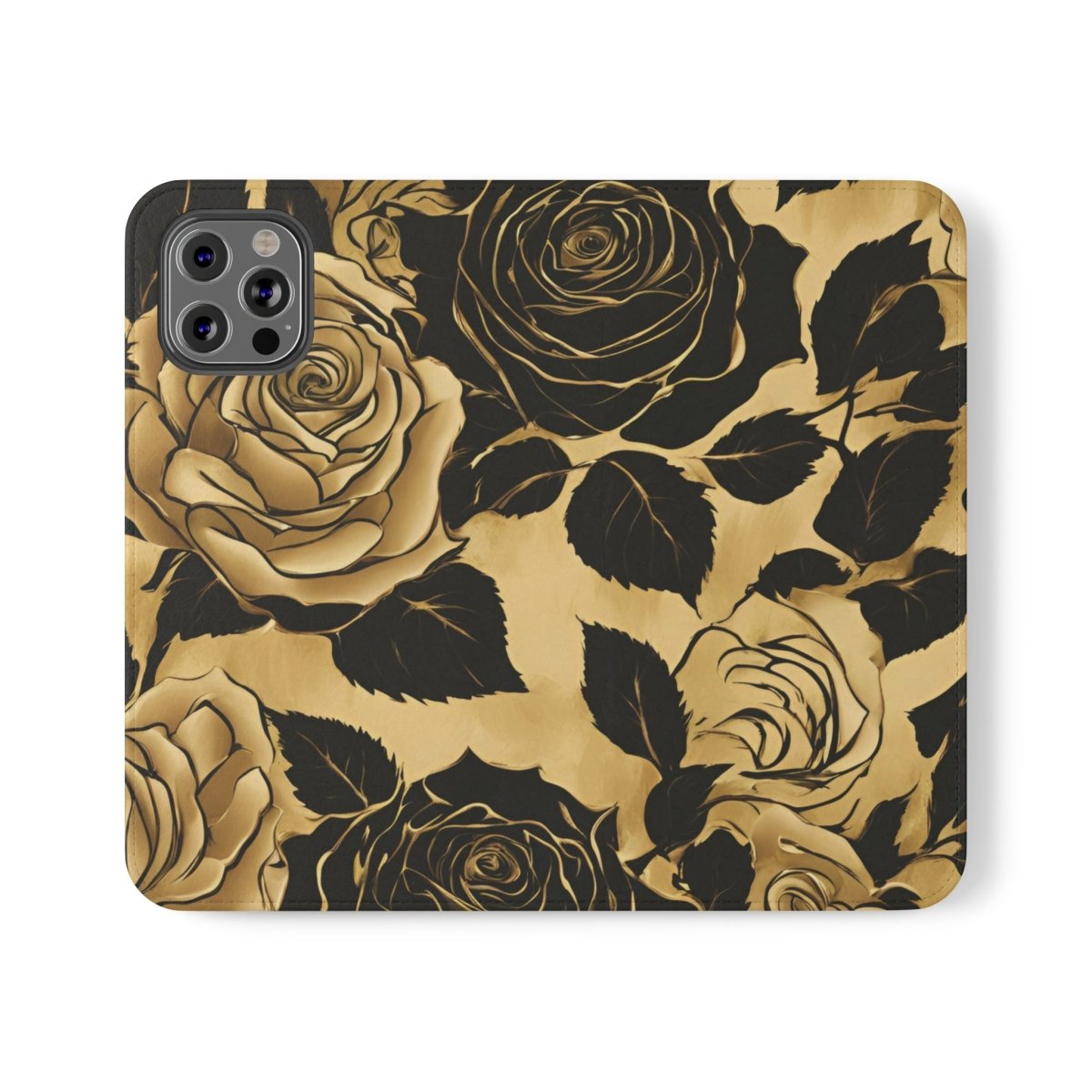 Golden Rose Flip Case - MindLight Apparel - Golden Rose Flip Case - iPhone 12 Pro - -