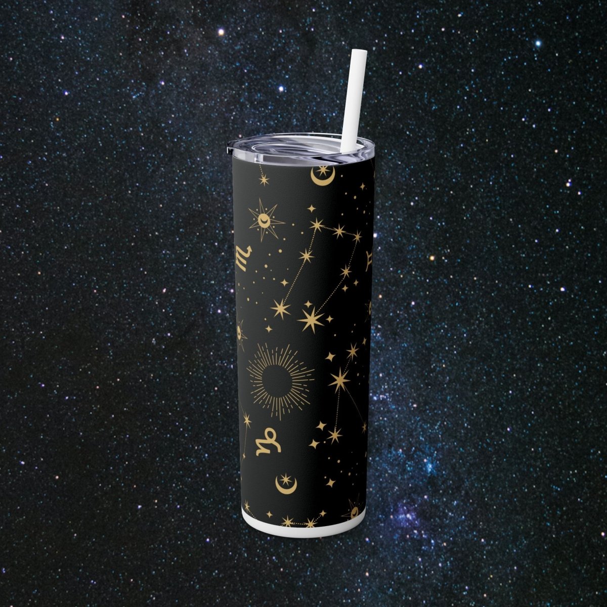 Golden Zodiac Tumbler - MindLight Apparel - Golden Zodiac Tumbler - Glossy - White -