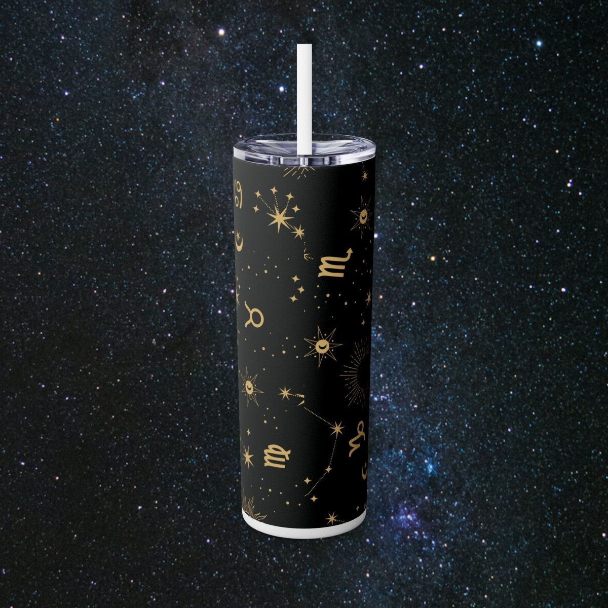 Golden Zodiac Tumbler - MindLight Apparel - Golden Zodiac Tumbler - Glossy - White -