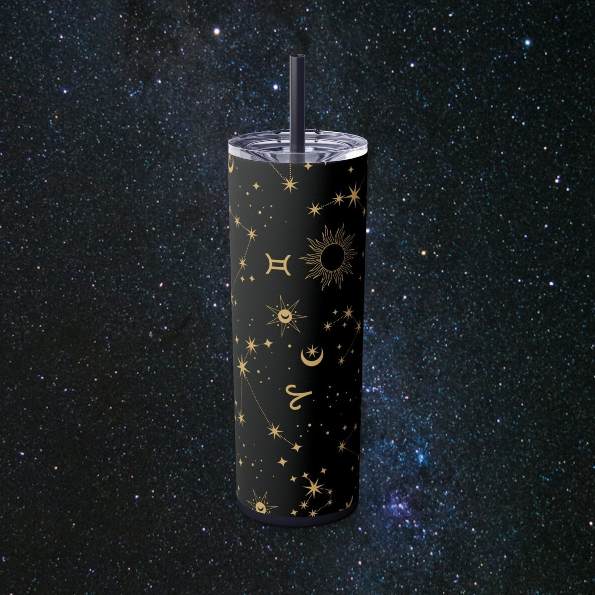Golden Zodiac Tumbler - MindLight Apparel - Golden Zodiac Tumbler - Glossy - Midnight -
