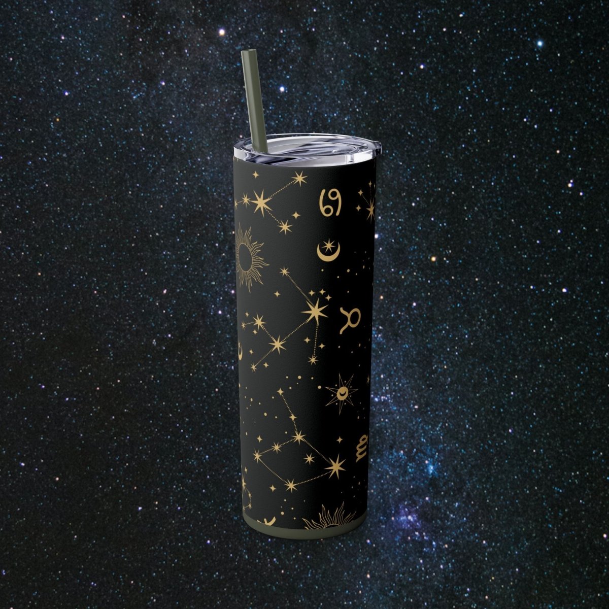 Golden Zodiac Tumbler - MindLight Apparel - Golden Zodiac Tumbler - Glossy - White -