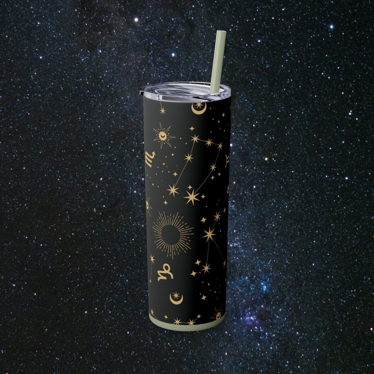 Golden Zodiac Tumbler - MindLight Apparel - Golden Zodiac Tumbler - Glossy - White -