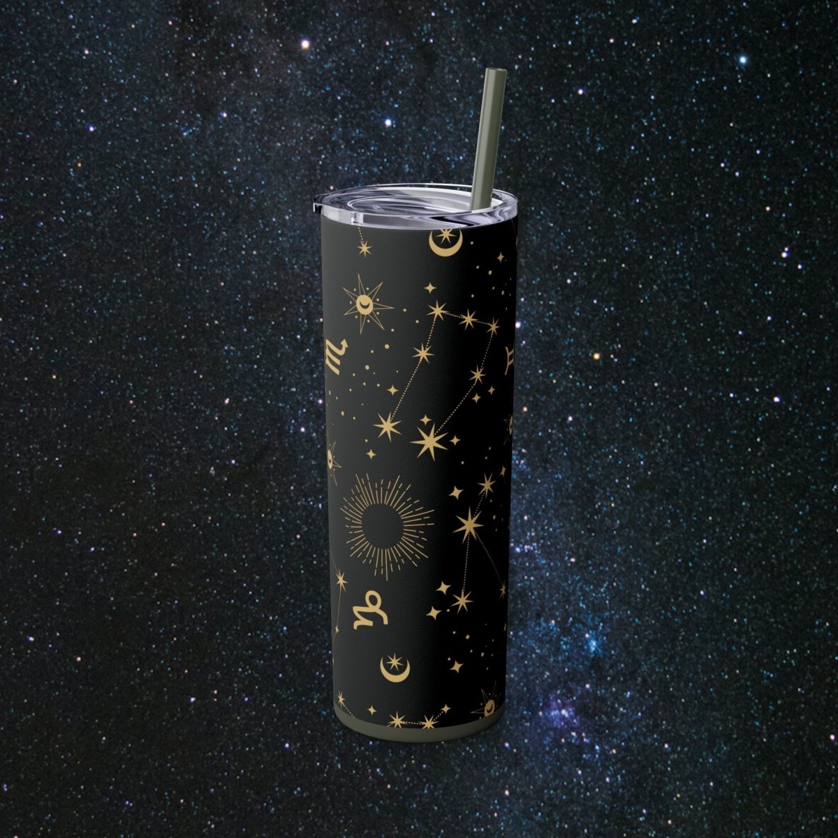 Golden Zodiac Tumbler - MindLight Apparel - Golden Zodiac Tumbler - Glossy - White -