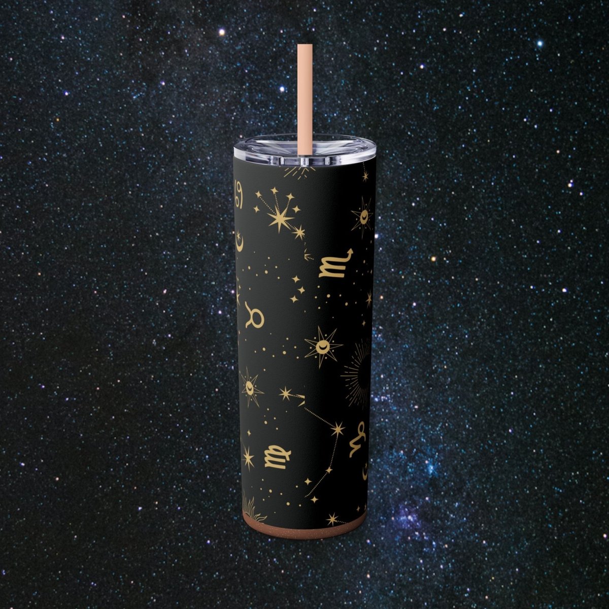 Golden Zodiac Tumbler - MindLight Apparel - Golden Zodiac Tumbler - Glossy - White -