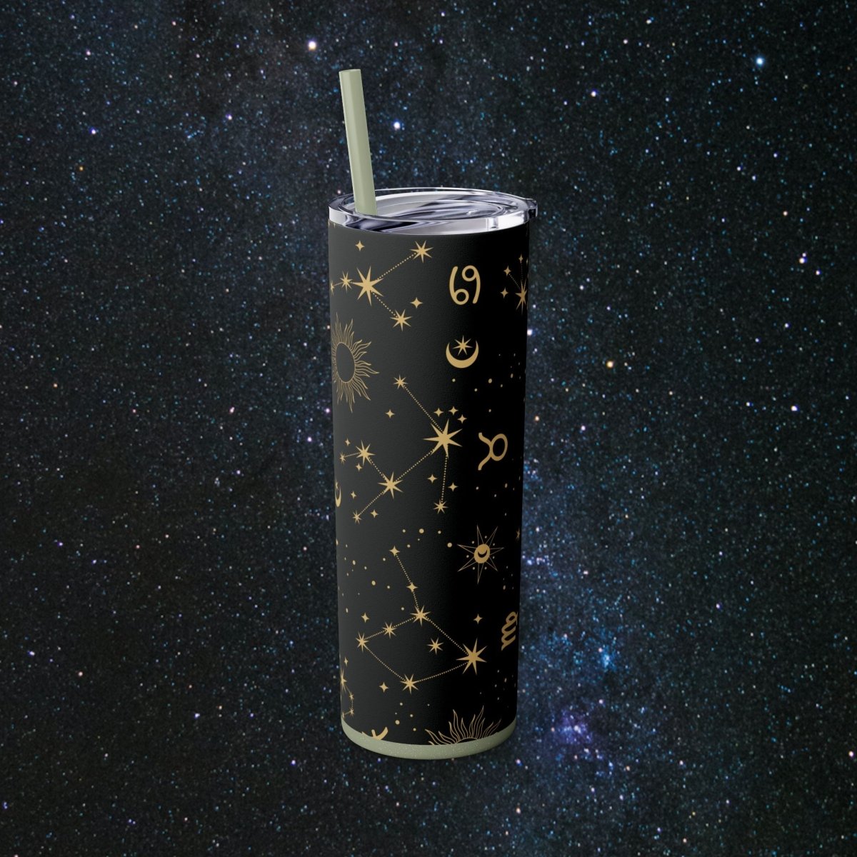 Golden Zodiac Tumbler - MindLight Apparel - Golden Zodiac Tumbler - Glossy - White -