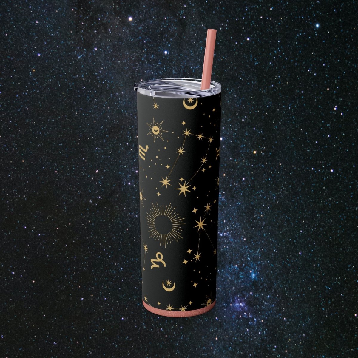 Golden Zodiac Tumbler - MindLight Apparel - Golden Zodiac Tumbler - Glossy - White -
