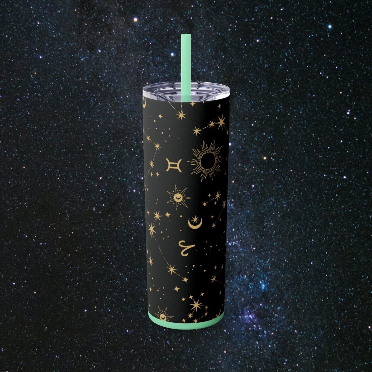 Golden Zodiac Tumbler - MindLight Apparel - Golden Zodiac Tumbler - Glossy - Mint -