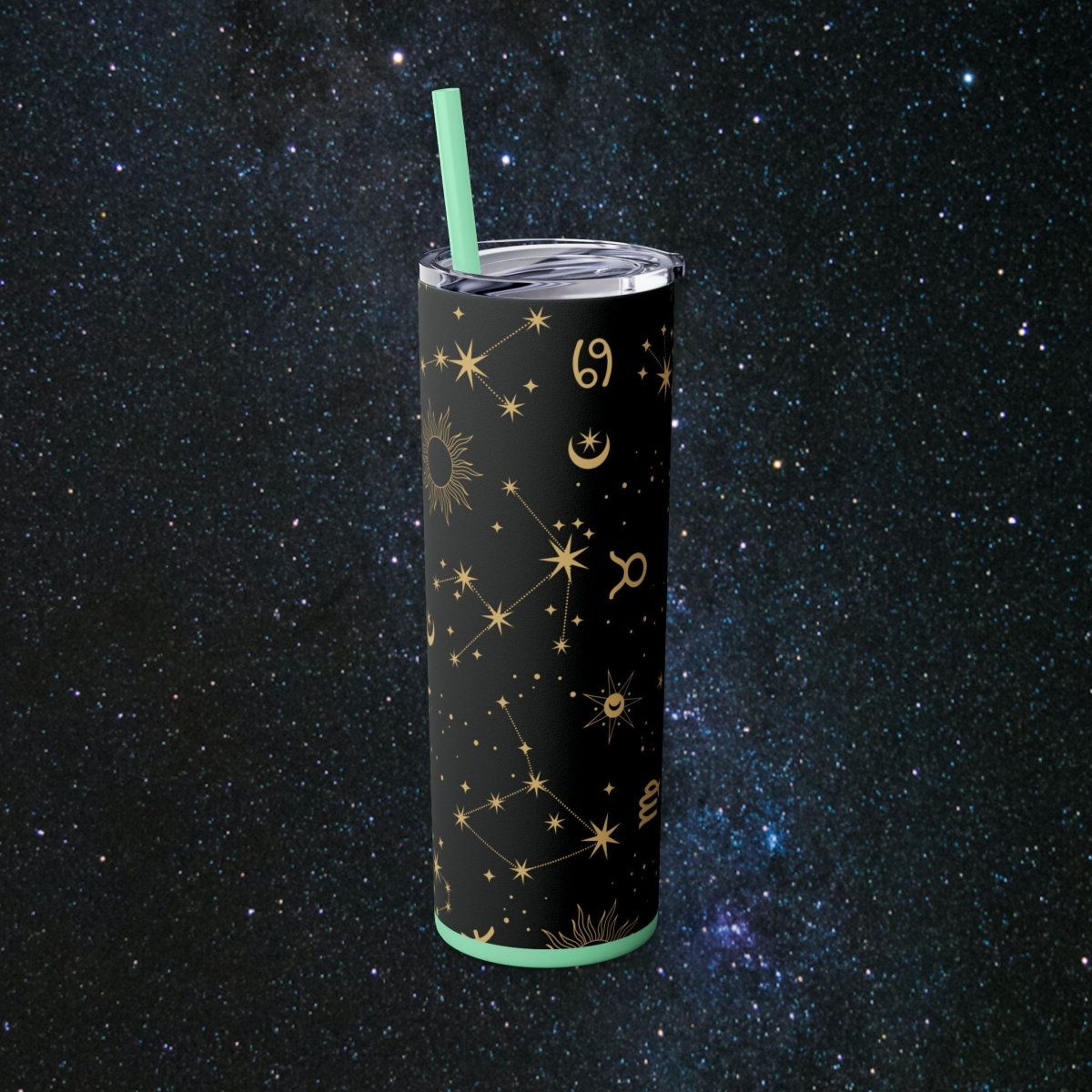 Golden Zodiac Tumbler - MindLight Apparel - Golden Zodiac Tumbler - Glossy - White -