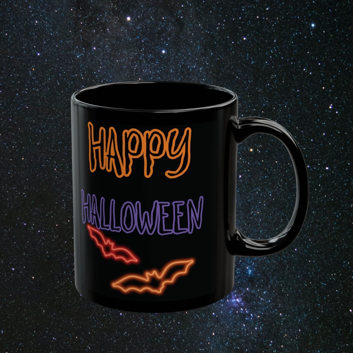 Happy Halloween Black Mug - MindLight Apparel - Happy Halloween Black Mug - 11oz -