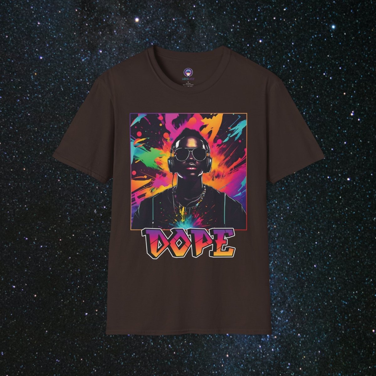 Harmonic Mystique Unisex Softstyle T-Shirt - MindLight Apparel - Harmonic Mystique Unisex Softstyle T-Shirt - Dark Chocolate - S -