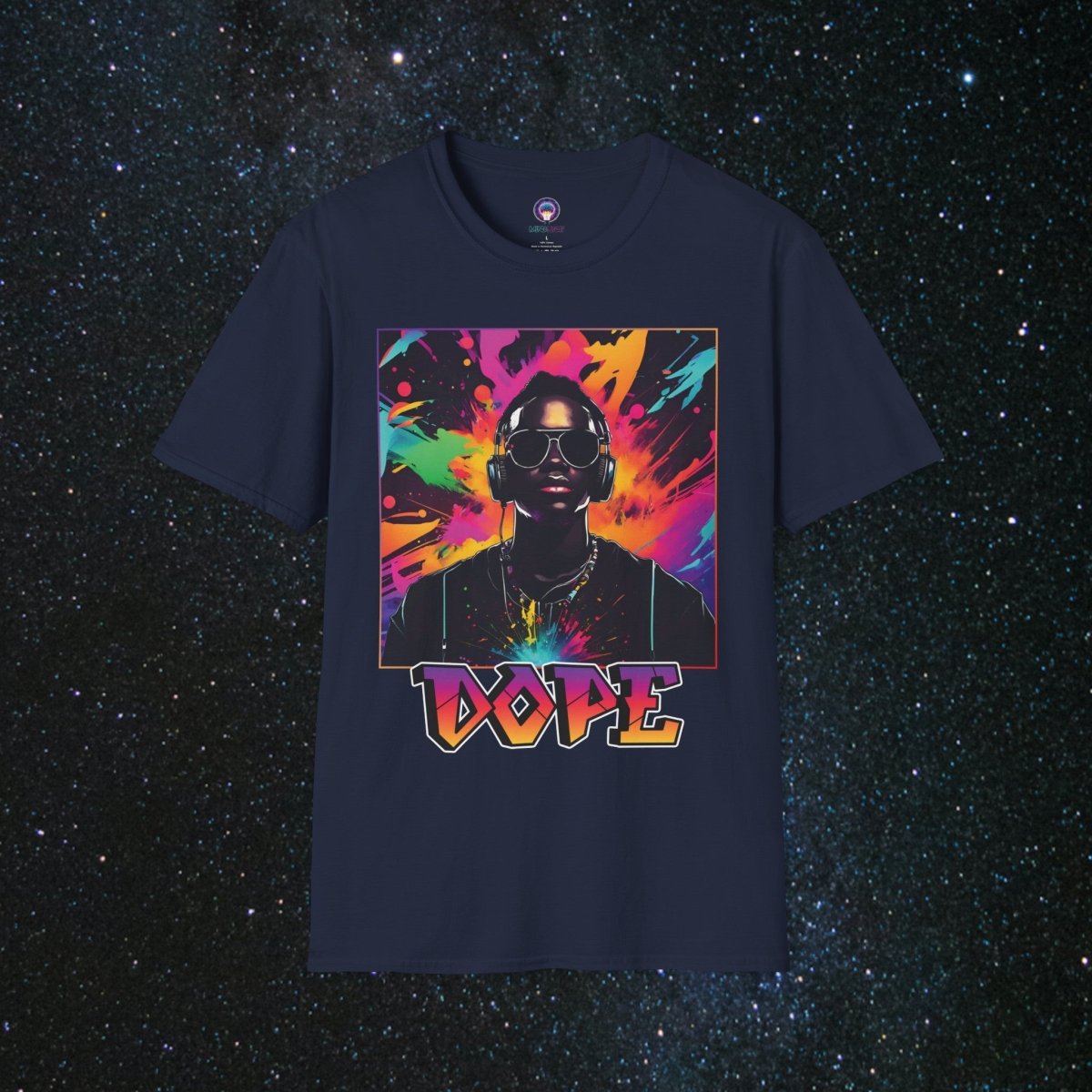 Harmonic Mystique Unisex Softstyle T-Shirt - MindLight Apparel - Harmonic Mystique Unisex Softstyle T-Shirt - Navy - XS -