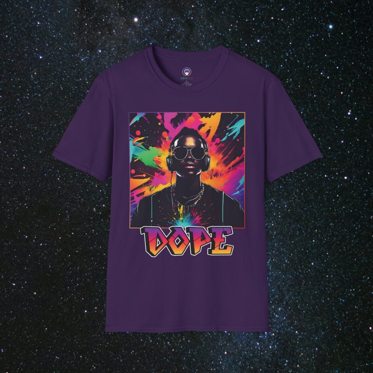 Harmonic Mystique Unisex Softstyle T-Shirt - MindLight Apparel - Harmonic Mystique Unisex Softstyle T-Shirt - Purple - S -