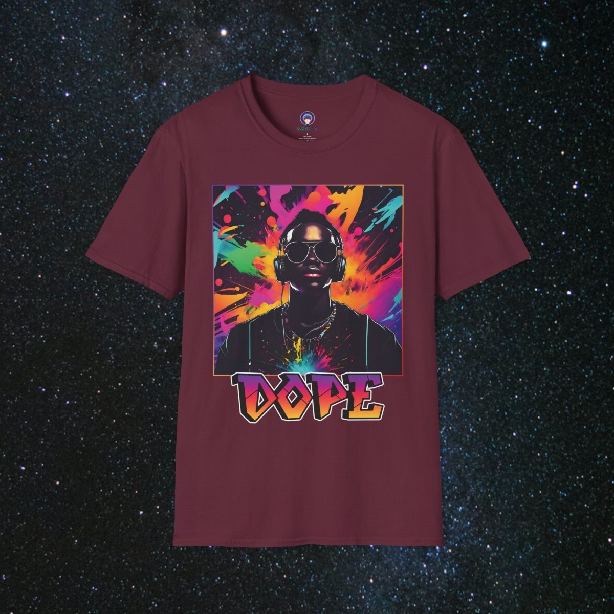 Harmonic Mystique Unisex Softstyle T-Shirt - MindLight Apparel - Harmonic Mystique Unisex Softstyle T-Shirt - Maroon - S -